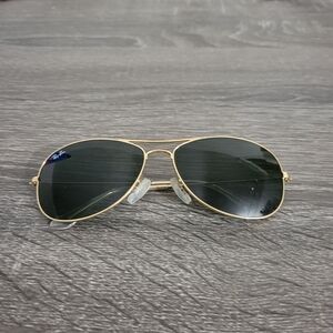Ray-Ban RB3362 Cockpit Sunglasses 001/GF Gold Metal Frame Black Lens